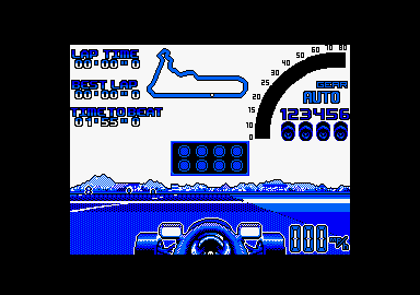 Nigel Mansell's World Championship Racing (Amstrad CPC) screenshot: Ready! GO!