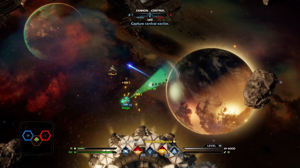 Dead Star (PlayStation 4) screenshot: Range scanner