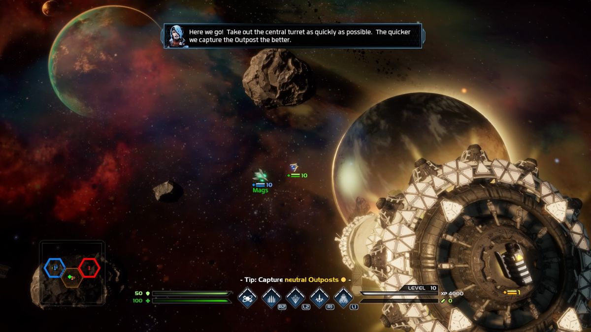 Dead Star (PlayStation 4) screenshot: Central turret
