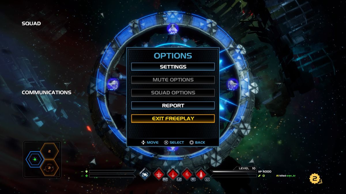 Dead Star (PlayStation 4) screenshot: Options