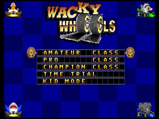 Wacky Wheels (Macintosh) screenshot: Race type selection (GOG version)