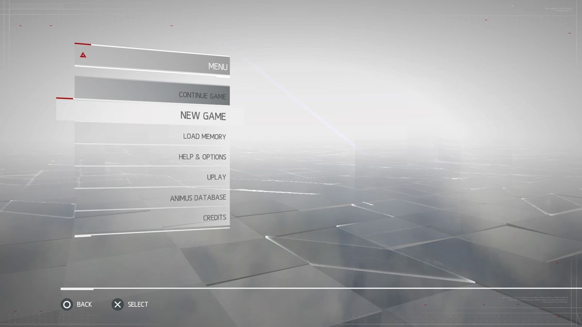 Assassin's Creed Chronicles: China (PlayStation 4) screenshot: Main menu