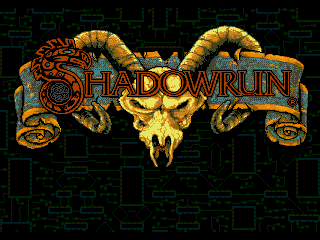Shadowrun (Genesis) screenshot: Shadowrun's title screen