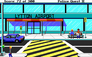 Police Quest 2: The Vengeance (DOS) screenshot: Lytton airport entrance