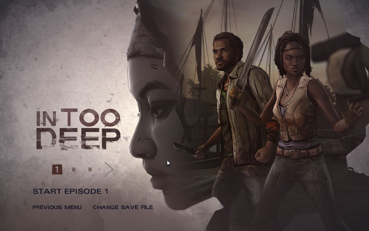 The Walking Dead: Michonne (Windows) screenshot: Episode 1 - Episode selection screen