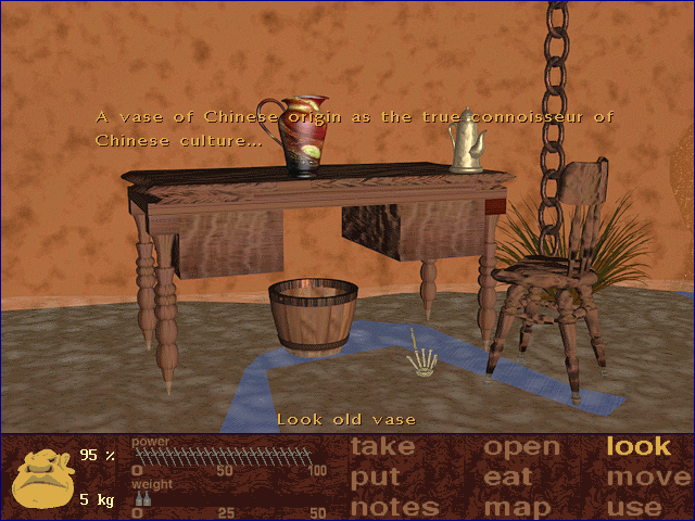 Dive: The Conquest of Silver Eye (DOS) screenshot: Desk