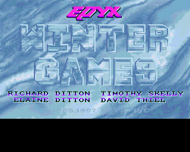 Winter Games (Amiga) screenshot: Title screen