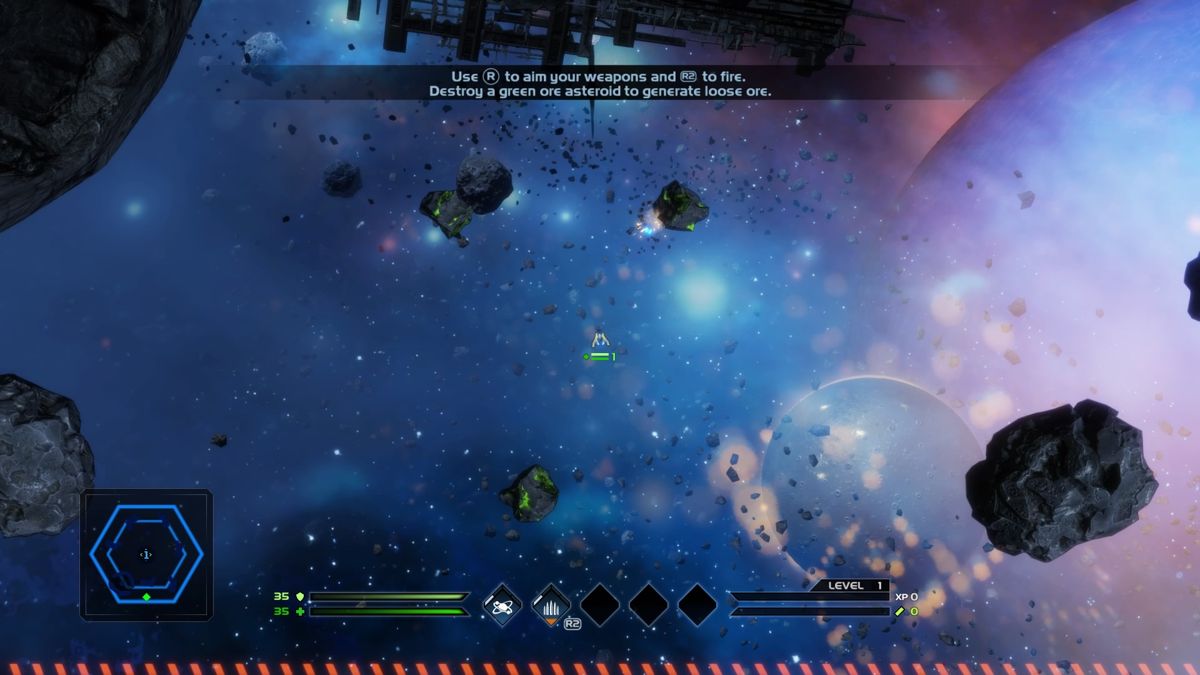 Dead Star (PlayStation 4) screenshot: Firing practice