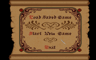 The Elder Scrolls: Arena (DOS) screenshot: Main menu