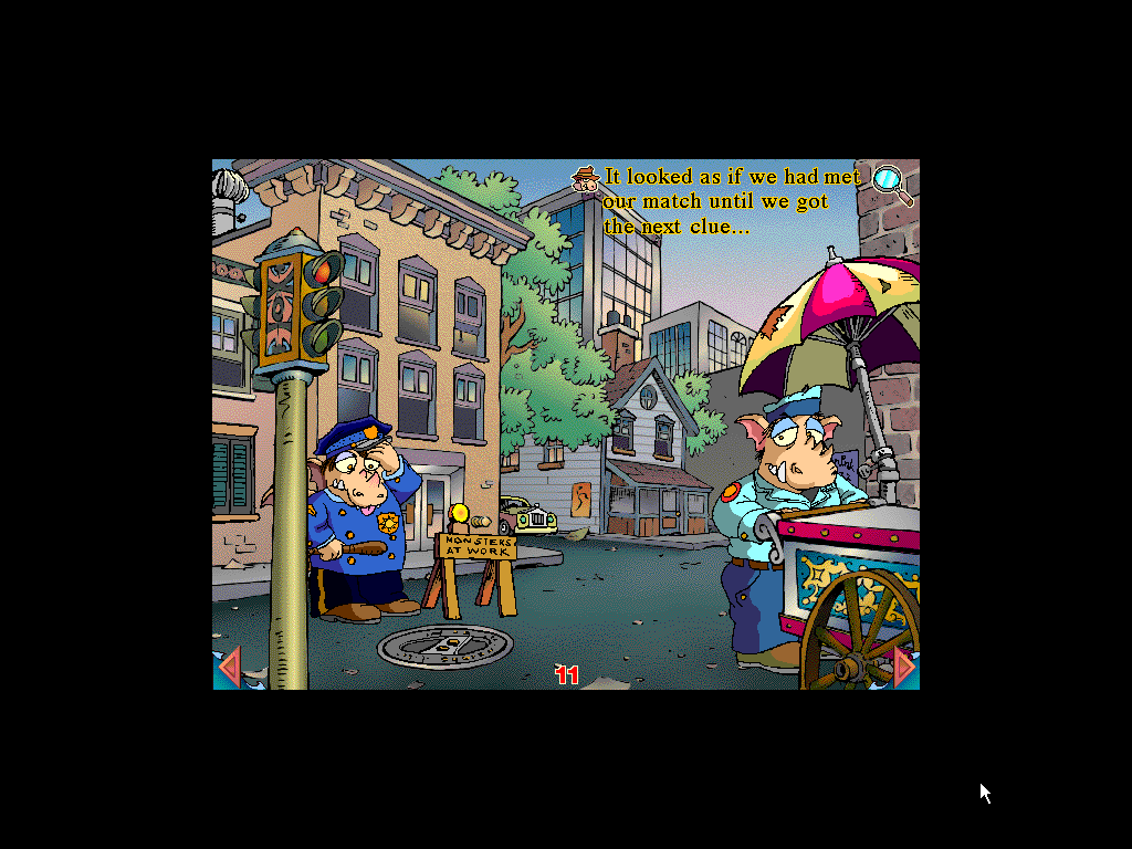 The Smelly Mystery (Windows) screenshot: On the Roads