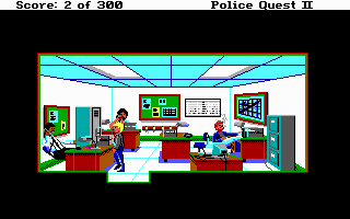 Police Quest 2: The Vengeance (DOS) screenshot: Homicide office