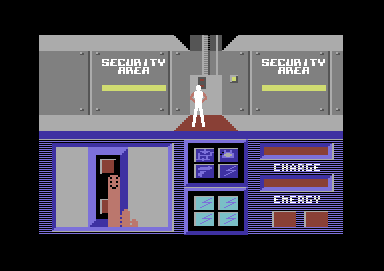 Android Control (Commodore 64) screenshot: Using an elevator
