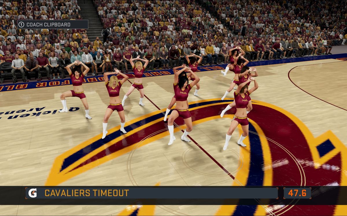 NBA 2K16 (Windows) screenshot: Cheerleaders