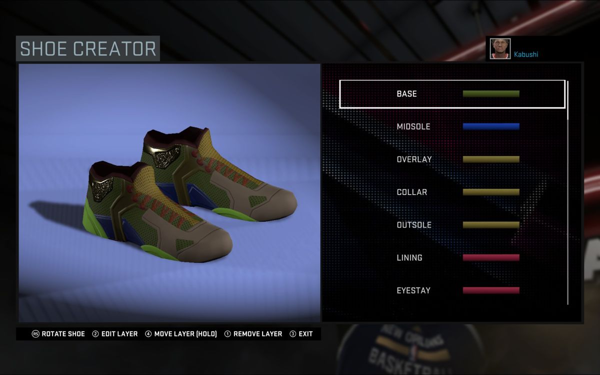 NBA 2K16 (Windows) screenshot: MyGM - Shoe creator