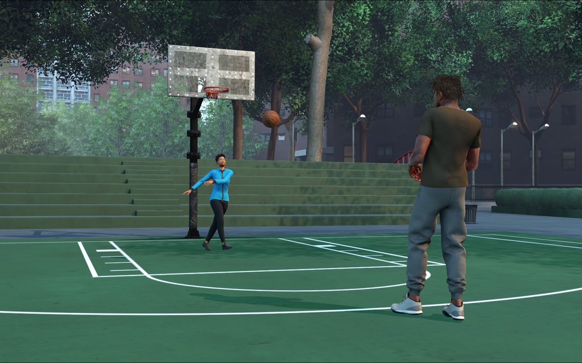 NBA 2K16 (Windows) screenshot: MyCareer - Freq with his sister