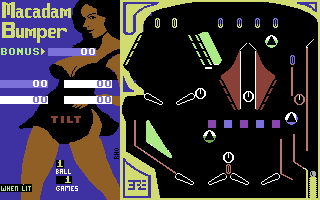 Macadam Bumper (Commodore 64) screenshot: Game start