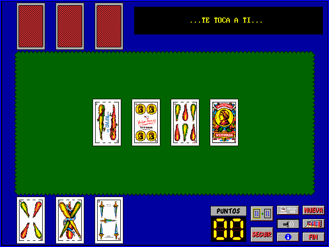 La escoba (DOS) screenshot: Opening Deal...
