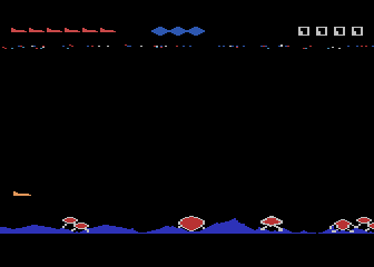 The Eliminator (Atari 8-bit) screenshot: Here we go.