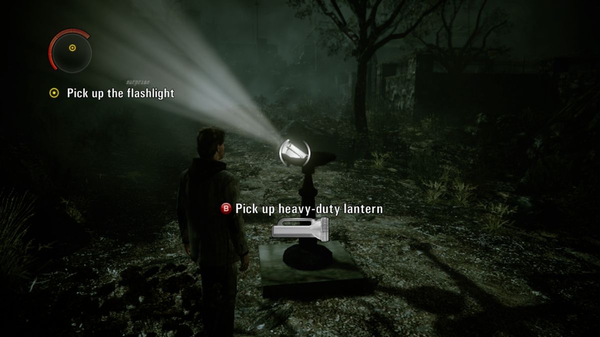 Alan Wake: The Writer (Xbox One) screenshot: You can't really go anywhere without a flashlight these days