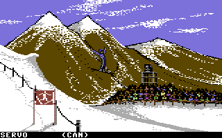 Winter Games (Commodore 64) screenshot: The hot dog