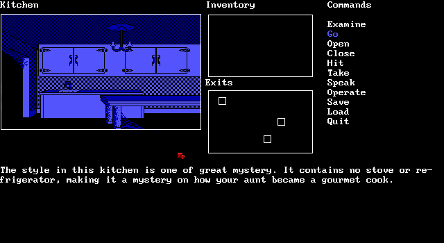 Last Half of Darkness (DOS) screenshot: Kitchen