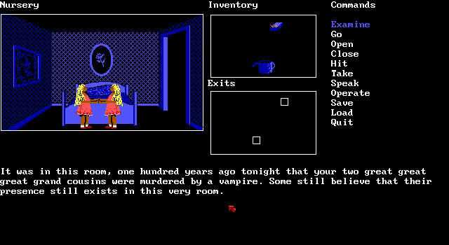 Last Half of Darkness (DOS) screenshot: Two little ghosts