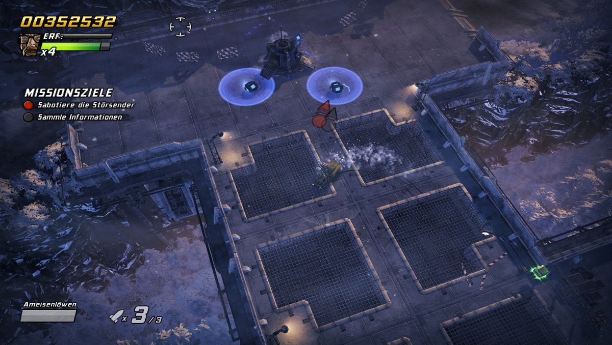 Renegade Ops: Cold Strike (Windows) screenshot: That tower spawns moving mines.