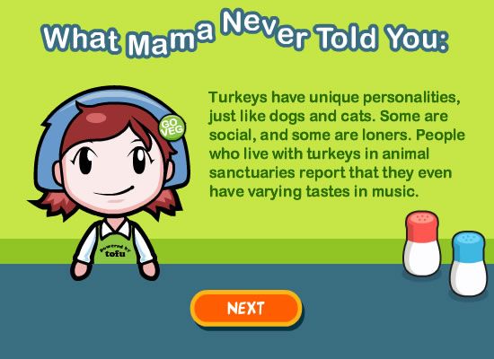 Cooking Mama: Mama Kills Animals (Browser) screenshot: She never told me that either.
