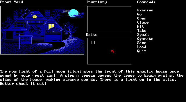Last Half of Darkness (DOS) screenshot: Ghostly house