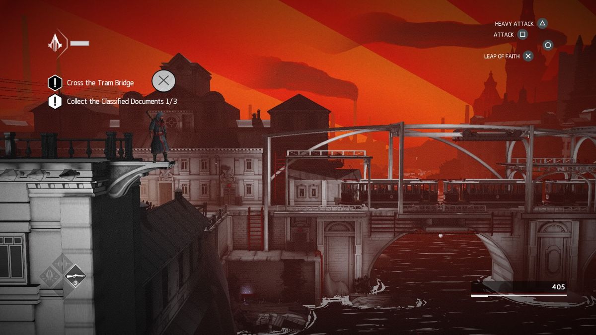 Assassin's Creed Chronicles: Russia (PlayStation 4) screenshot: Places from which you can perform a leap of faith also serve to synchronize your map and reveal secret objects