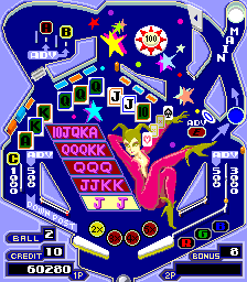 Pinball Action (Arcade) screenshot: Panel: Poker