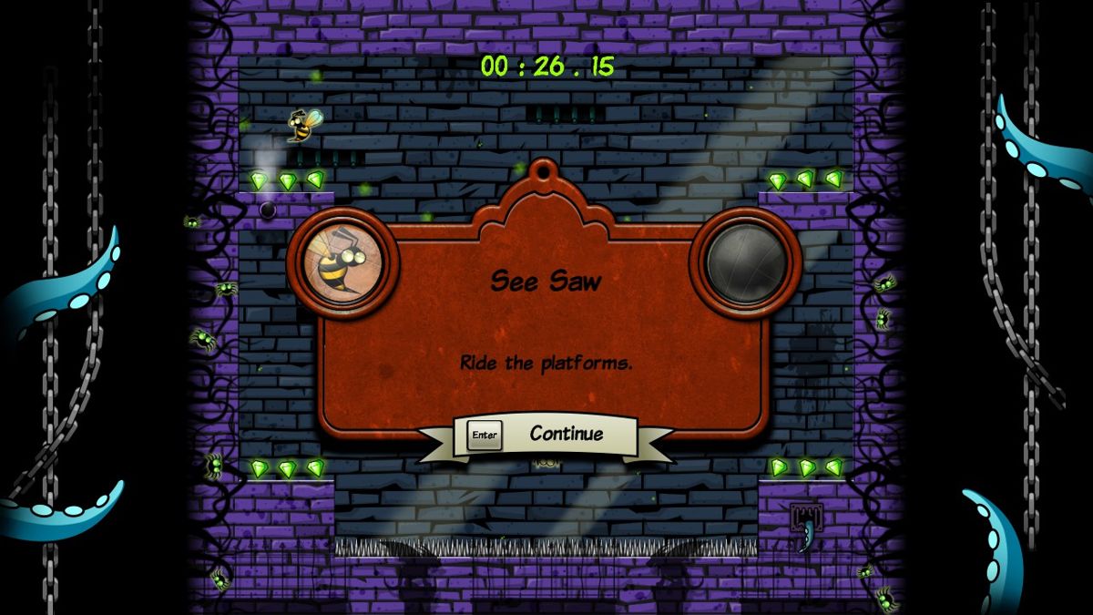 The Adventures of Shuggy (Linux) screenshot: I have entered the level See Saw