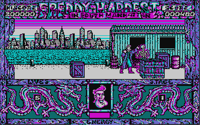 Freddy Hardest in South Manhattan (DOS) screenshot: Eat fist face head!