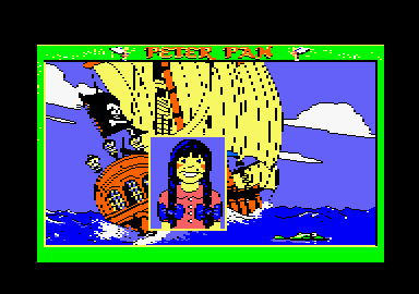 Peter Pan (Amstrad CPC) screenshot: Wendy is saved...
