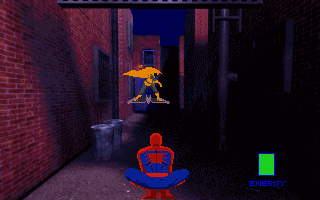 Marvel Comics Spider-Man: The Sinister Six (DOS) screenshot: It's Hobgoblin!