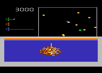 Star Trek: Strategic Operations Simulator (Atari 5200) screenshot: Lost in an asteroid field