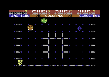 Collapse (Commodore 64) screenshot: The beginning