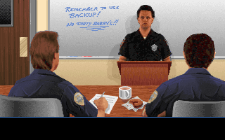 Blue Force (DOS) screenshot: The briefing