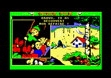 Peter Pan (Amstrad CPC) screenshot: Found them!