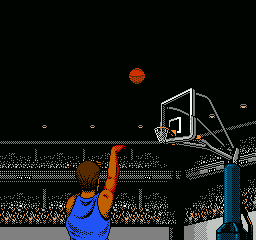 Ultimate Basketball (NES) screenshot: For three