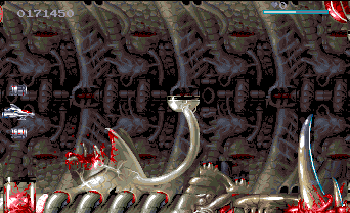 Disposable Hero (Amiga) screenshot: Blood everywhere