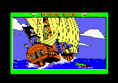 Peter Pan (Amstrad CPC) screenshot: "I say, Captain, do you hear something?"
