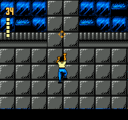 The Ultimate Stuntman (NES) screenshot: Climb the building