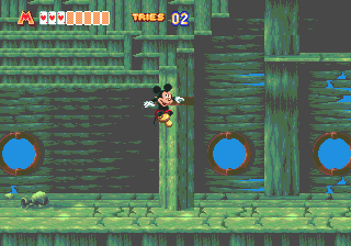 World of Illusion Starring Mickey Mouse and Donald Duck (Genesis) screenshot: Sunk ship level