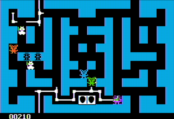 Mouskattack (Apple II) screenshot: Gameplay