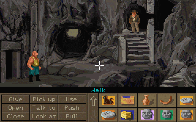 Indiana Jones and the Fate of Atlantis (DOS) screenshot: The singing nazi