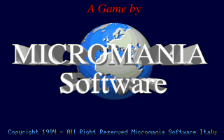 Dangerous Streets (DOS) screenshot: Micromania logo