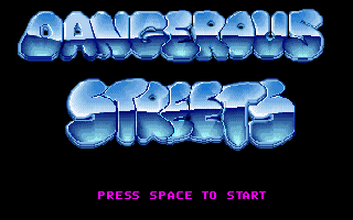 Dangerous Streets (DOS) screenshot: Title screen 2