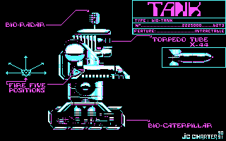 Metal Mutant (DOS) screenshot: Tank (CGA)