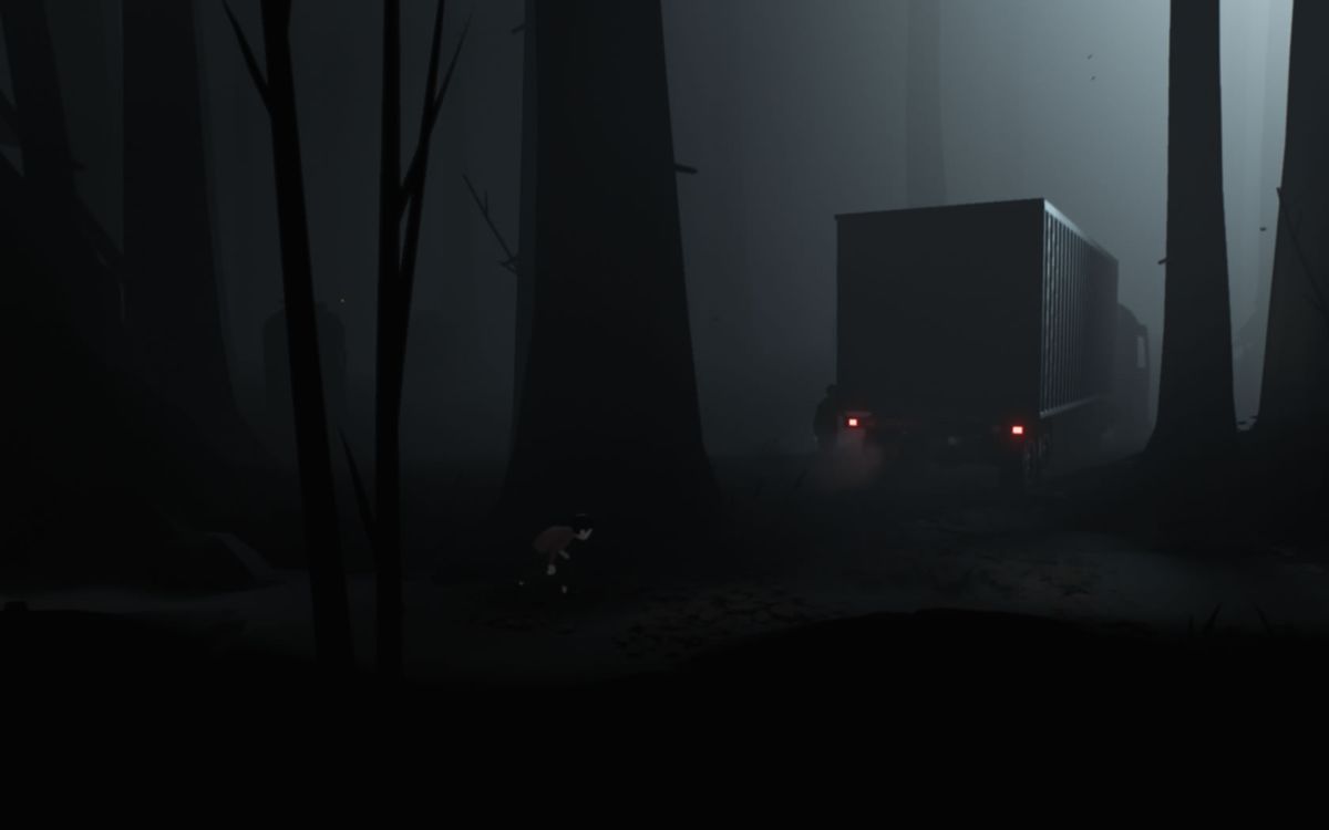 Inside (Windows) screenshot: Hiding from two men with a truck.